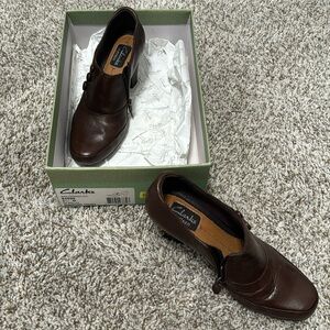 Brown Clark’s Booties